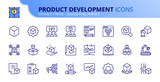 Fototapeta Do przedpokoju - Simple set of outline icons about product development