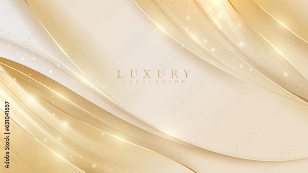 Luxury abstract gold background with glitter light effect decoration ...