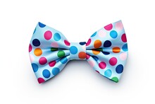 Funky Polka Dotted Bow Tie Isolated On White Background