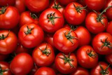 Fototapeta Kuchnia - Raw Vegetable Group. Closeup of Fresh Organic Tomatoes on White Background