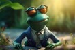 Frog suit dressed. Generate Ai