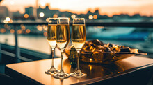 Toast To Opulence: Yacht Celebration With Champagne