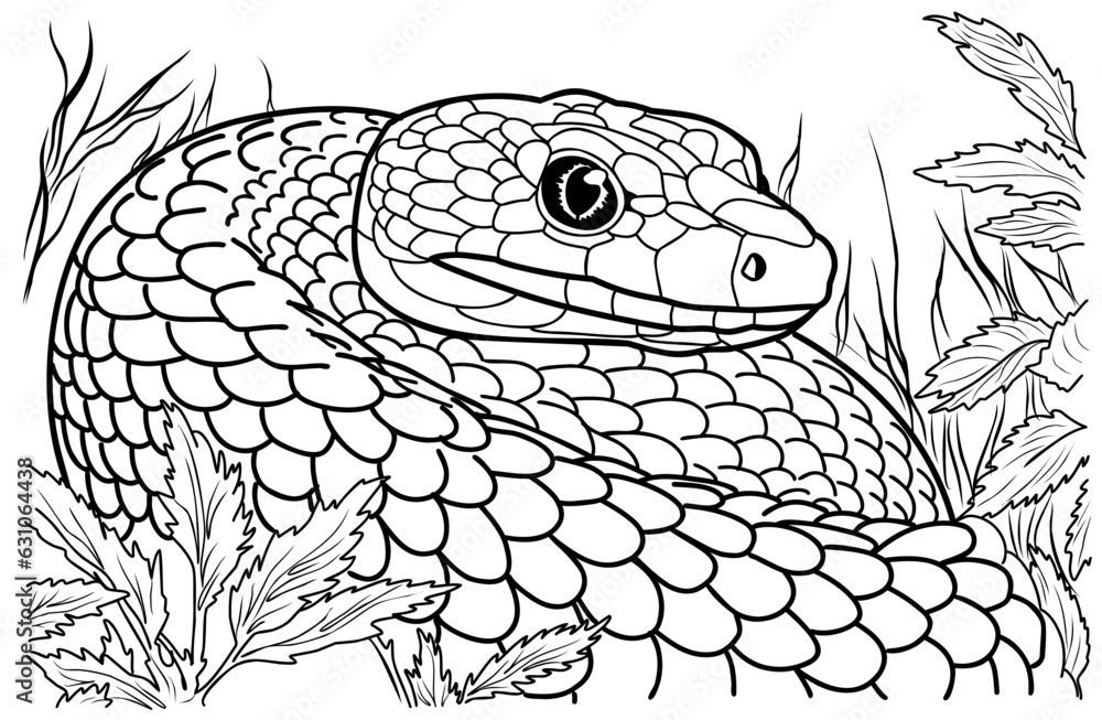 Grass Snake Coloring Page