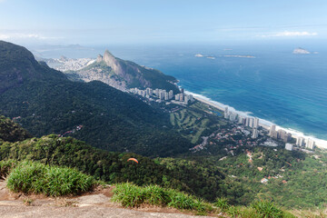 Wall Mural - Aerial mountain view of Rio de Janeiro in Brazil