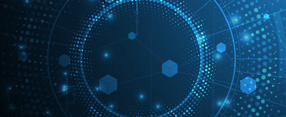 Abstract hexagon background. Technology poligonal design. Digital futuristic minimalism