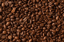 Background Of Roasted Coffee Beans With Pleasant Aroma