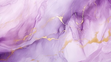 Wall Mural - pastel antique violet and golden watercolour background.