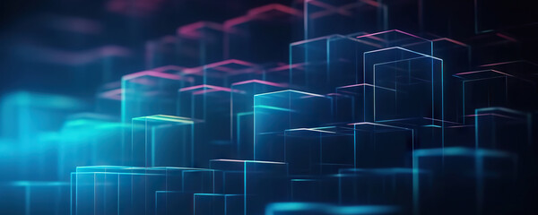 Wall Mural - abstract digital background. can be used for technological processes, neural networks and ai, digita