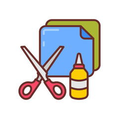 Wall Mural - Paper Craft icon in vector. Illustration