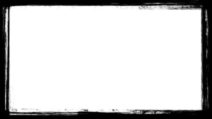 Wall Mural - grunge painted frame background texture. vintage distressed black and white abstract artistic acryli