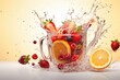 © Ирина Рычко - fruit tea with splash and fresh fruits on light background