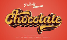 Chocolate Yummy Delicious Colorful Playful Fun Glossy Shiny 3d Editable Text Effect Alphabet Font Typeface Typography Vector