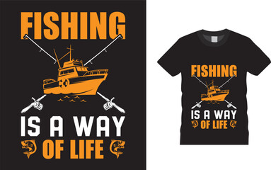 Wall Mural - Fishing is not a sport it is a way of life vector trendy t-shirt design, illustration, graphic artwork