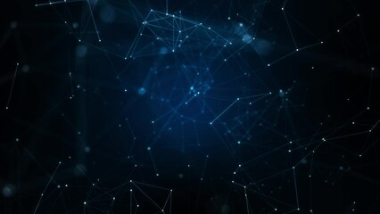 Abstract Plexus Blue Geometrical Shapes. Connection Web Concept. Digital, Technology Network Background. Moving Lines Dots. Science, medicine Medical, Science, Chemistry. dots. internet, Plexus