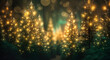 © VICHIZH - blur bokeh decoration winter bulb tree background christmas celebration light holiday. Generative AI.