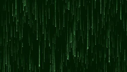 Matrix binary code rain animation Computer binary digital rain information flow technology background. matrix rain digital HEX code. Digital Data Stream Matrix. numbers digits zero ones streams.