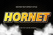 hornet yellow typography lettering 3d editable text effect gaming style template background design