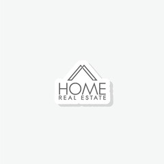 Poster - Home real estate logo template sticker icon