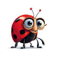 Cartoon Ladybug, PNG For Tshirt
