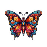 Fototapeta Motyle - Cartoon Style Butterfly, PNG, Illustration