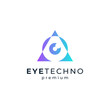 © ARTERNOON - shiny eye and letter A for eye care logo design