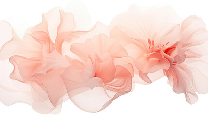 combining pastel peach and rose pink in an abstract futuristic texture isolated on a transparent bac