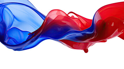 Wall Mural - combining cherry red and cobalt blue in an abstract futuristic texture isolated on a transparent bac