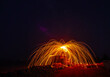 © jeafish - Fire work man made with special technique long exposure and flaring effect for background