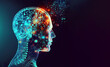 © Infinity - Abstract image of the profile of the head and consciousness of a person. Illustration. Banner. AI generated
