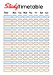 © SA Studio - Study Timetable Template