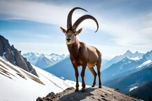 Mountain Goat On A Rock