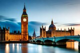Fototapeta Londyn - houses of parliament generating by AI technology