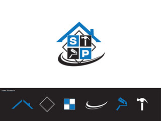 Unique Real Estate SP Logo Vector, Creative Sp Construction Logo