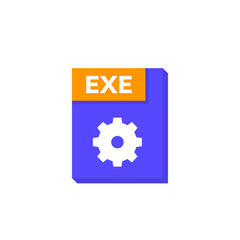 Wall Mural - exe icon, executable file format vector