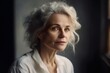 © Tobias - Portrait of a middle-aged woman in a white shirt.. Generative AI