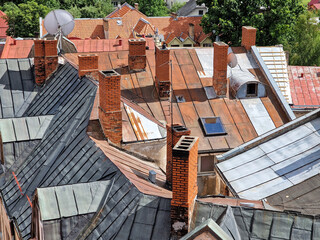 Wall Mural - View of the old town of Cēsis from the tower of the Lutheran church, Latvia.