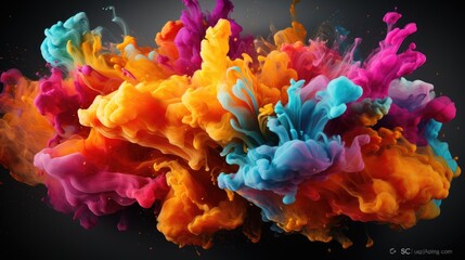 background with colorful smokes