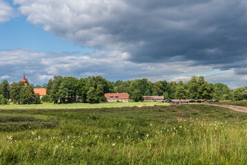 Wall Mural - Araisi lake dwelling site (lake fortress), Latvia.