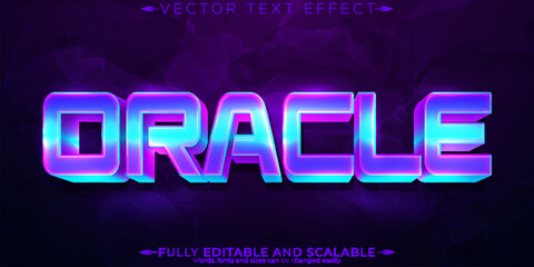Wall Mural - Oracle text effect, editable game and movie text style