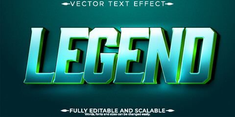 Wall Mural - Legend sport text effect, editable football and champion text style