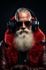 Wall Mural - Cool Santa Claus DJ