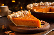 Sweet Potato Pie - United States - Pie made with mashed sweet potatoes and warm spices (Generative AI)