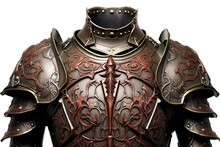 Knight Armor Closeup Isolated On White Background.