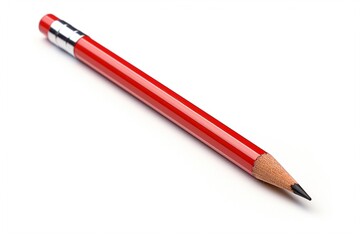 Poster - red pencil isolated on white background.