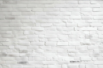 Poster - Generative AI : Modern white brick wall texture for background