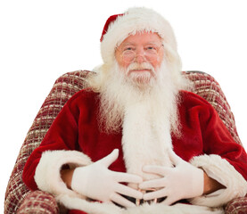 Sticker - Digital png photo of santa claus on transparent background