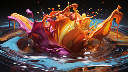 Wall Mural - chocolate streams. generative ai