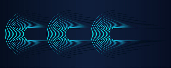 Leinwandbilder - Futuristic technology concept. Abstract shiny green blue gradient geometric lines. Modern design for cover, poster, banner, catalog, website, flyer