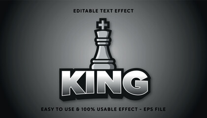 Wall Mural - king vector text effect with modern style design usable for logo or company campaign