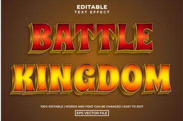 Wall Mural - Fantasy battle kingdom cartoon text style editable text effect template